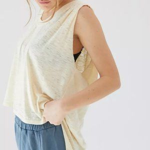 Urban Outfitters Aimee Pleated Burnout Tank Top S